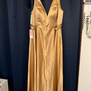 Gold Bridesmaids Dress-Never Worn